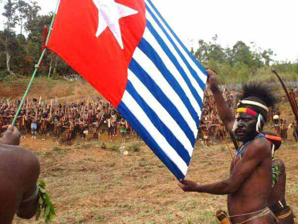 Papua vlag-demonstratie