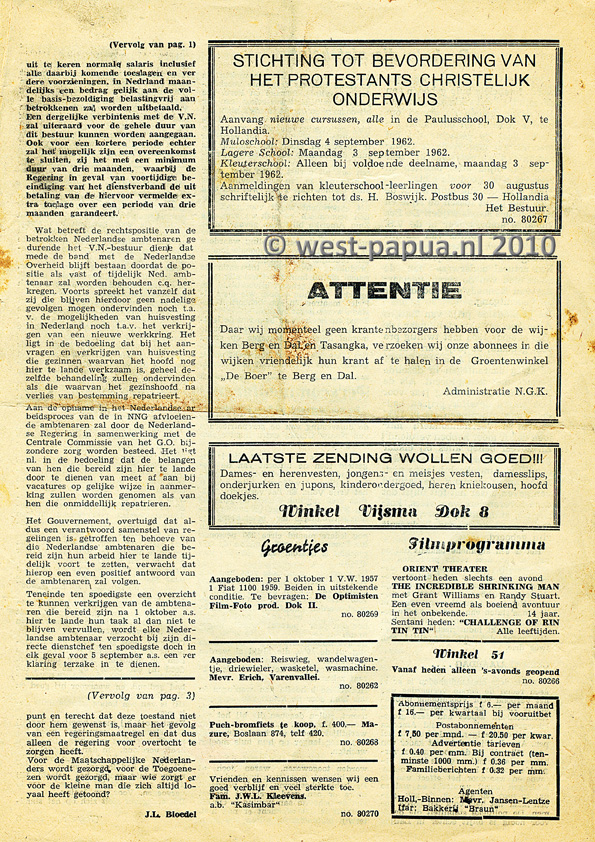Nieuw Guinea Koerier 1962-08-27 pagina 4