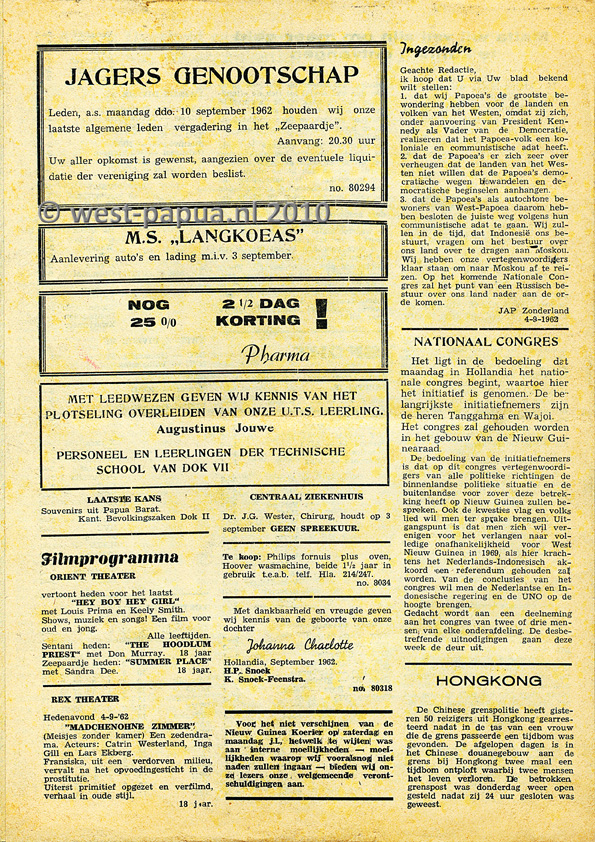 Nieuw Guinea Koerier 1962-09-04 pagina 4
