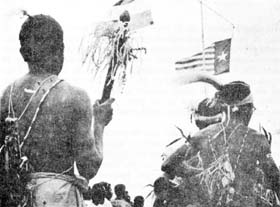 Het hijsen van de Papoeavlag: Soekarno geschrokken