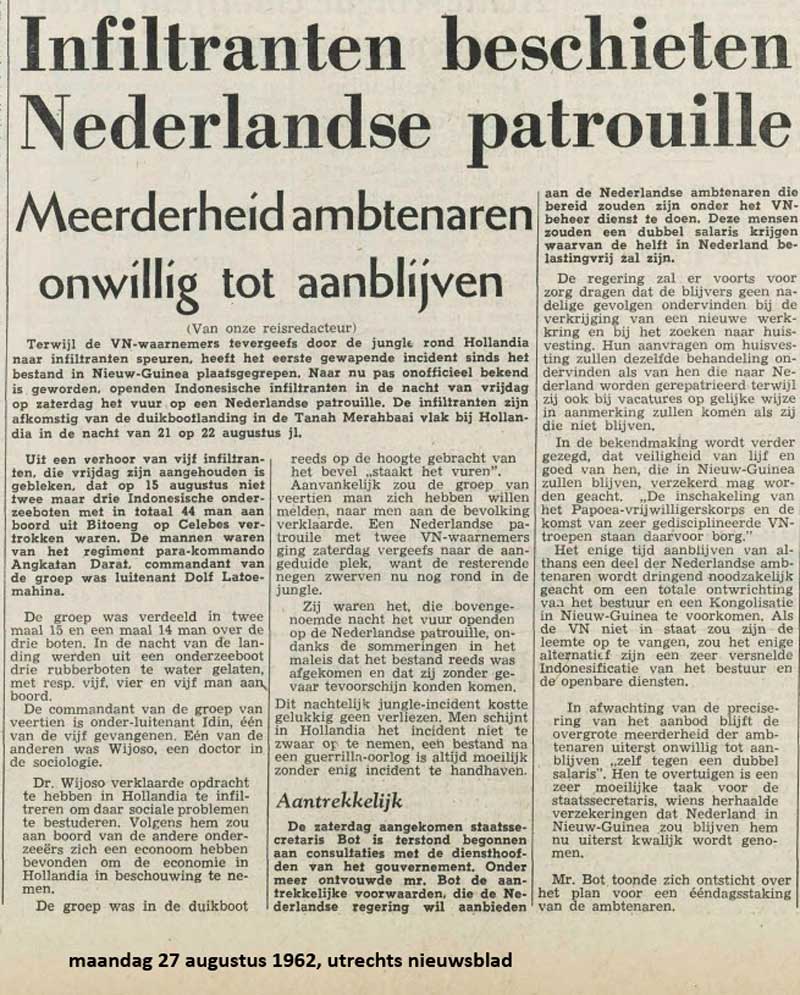 Infiltranten beschieten Nederlandse patrouille